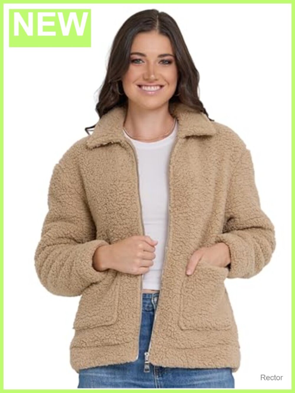 Sherpa Jacket Women Oversized Faux Fur Shearling Winter Coat Warm